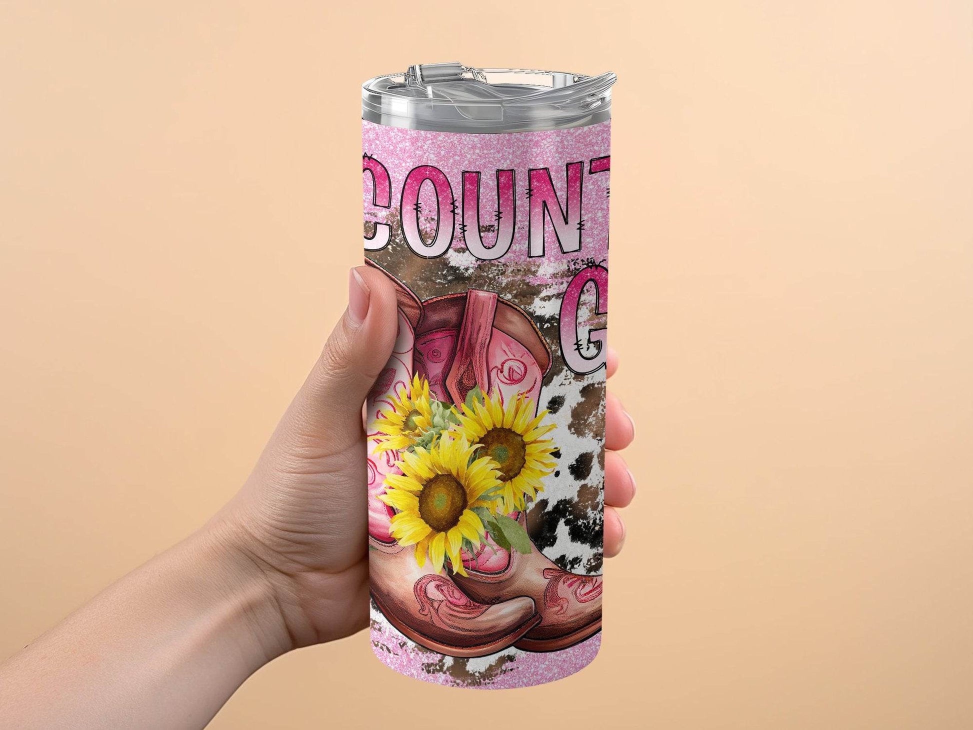 Country Girl Boots Design With Sunflowers Theme Tumbler - Design & Vybe