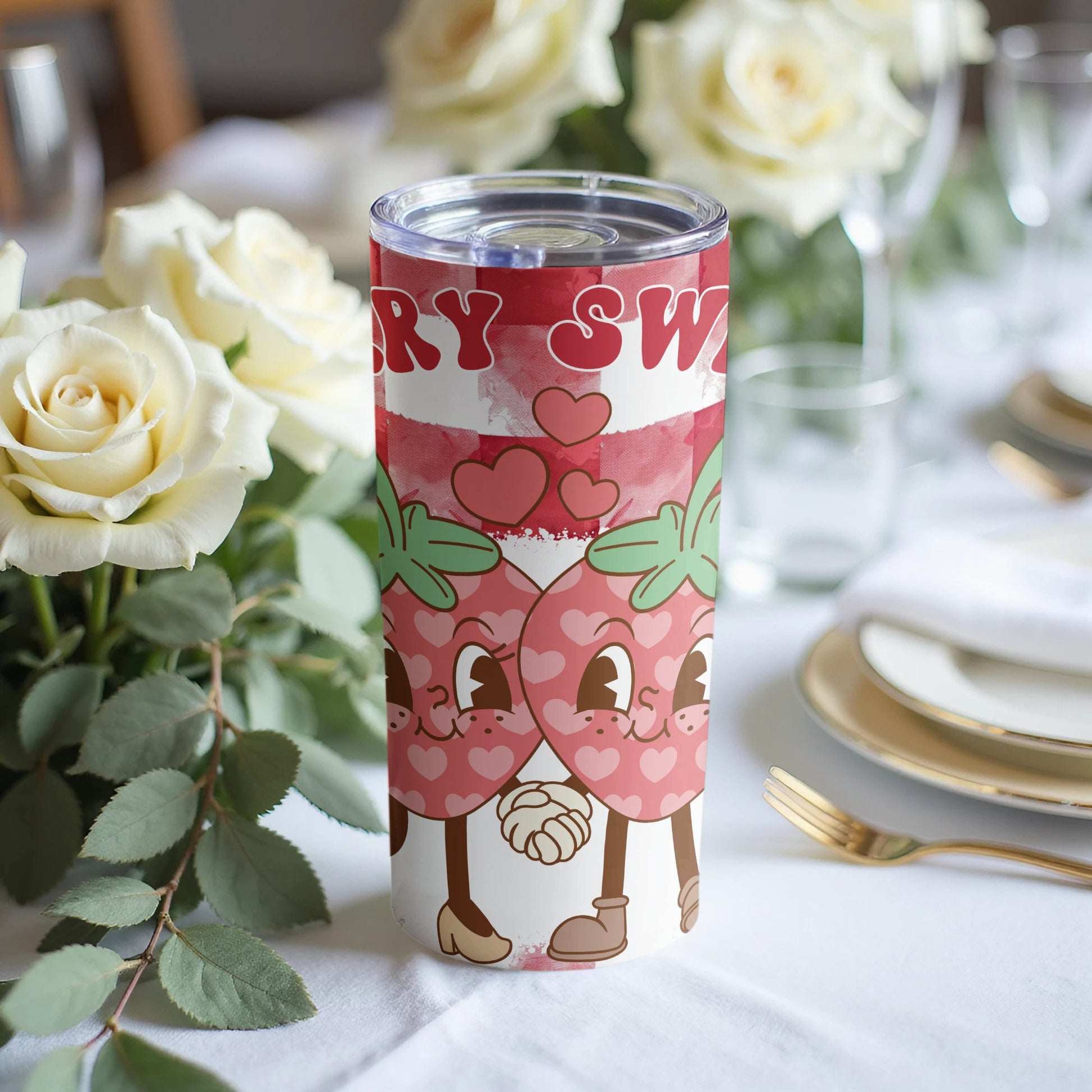 Very Sweet Strawberries Design Tumbler product