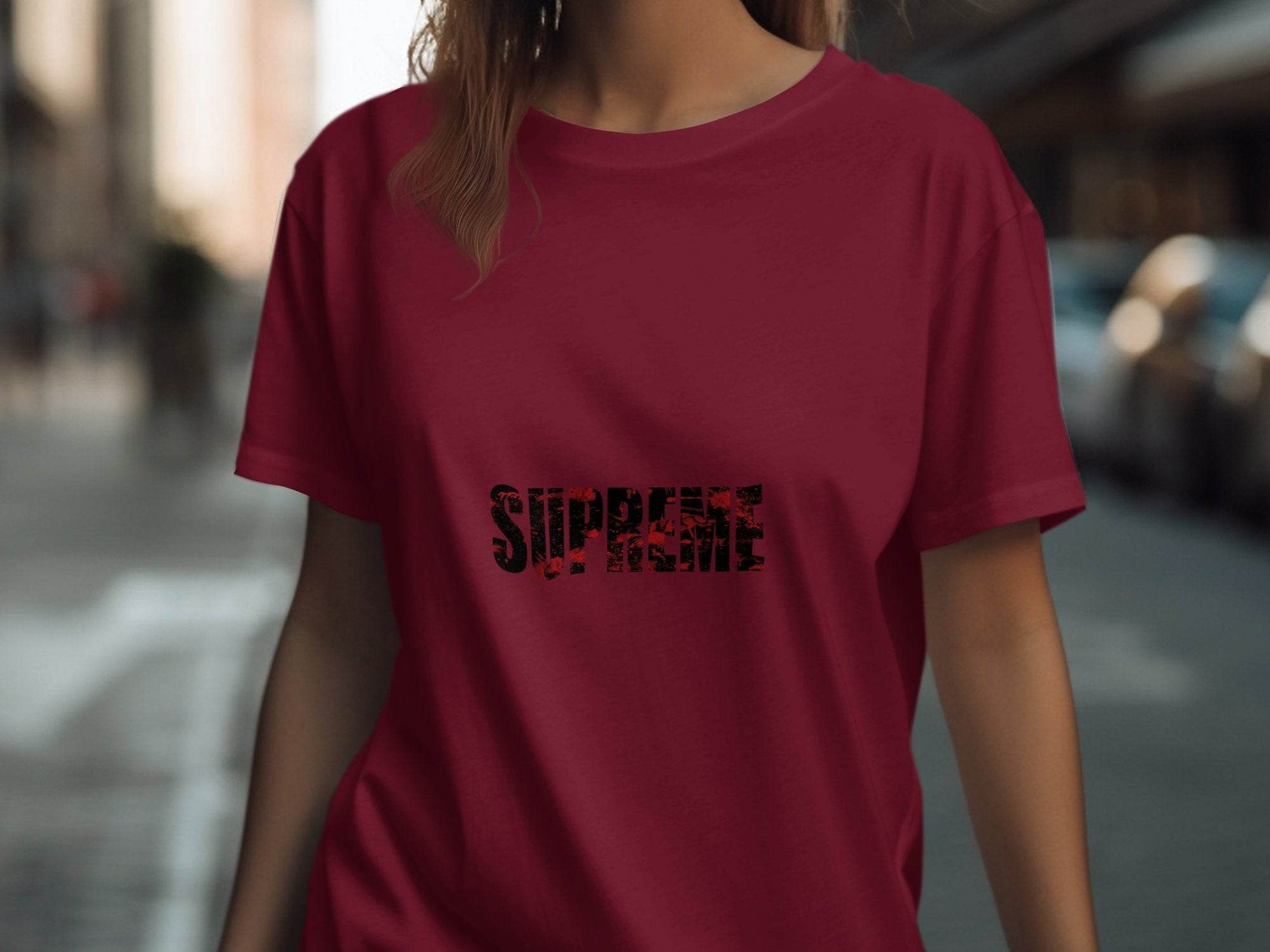 Supreme Text Illustration Graphic Novelty Art T-Shirt - Design & Vybe