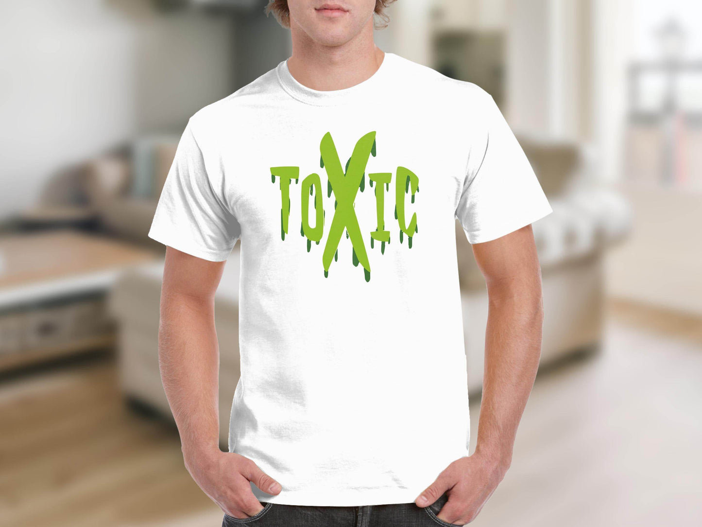Unique Graphic Toxic Green Dripping Graffiti Text Design T-shirt - Design & Vybe