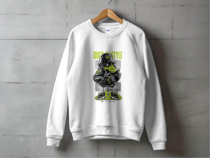 Duck in Style Cool Graphic Illustration Unisex Sweater - Design & Vybe