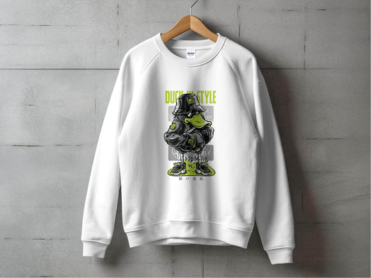 Duck in Style Cool Graphic Illustration Unisex Sweater - Design & Vybe