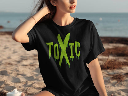 Unique Graphic Toxic Green Dripping Graffiti Text Design T-shirt - Design & Vybe