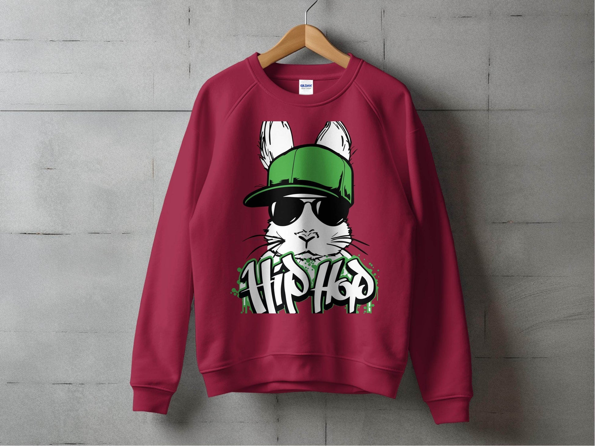 Trendy Hip Hop Bunny with Sunglasses Sweater - Design & Vybe