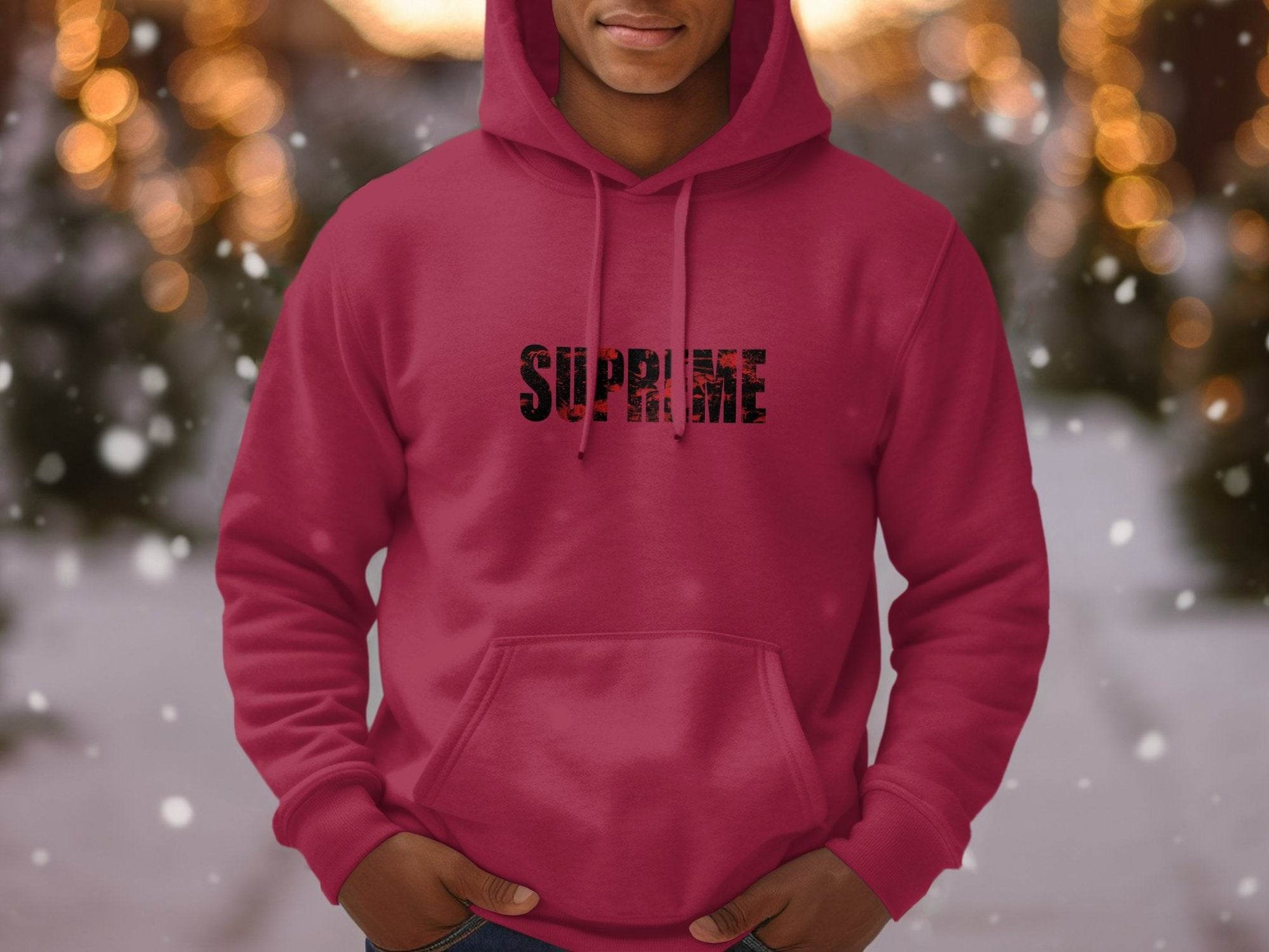 Supreme Text Illustration Graphic Novelty Art Hoodie - Design & Vybe