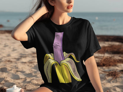 Fun Banana Cartoon and Vibrant Art Design T-Shirt - Design & Vybe