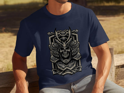 Samurai Warrior Skull Art Design T-Shirt - Design & Vybe