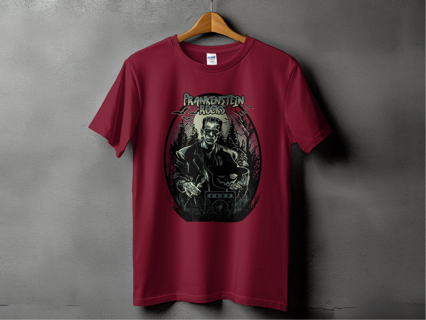Vintage Frankenstein Rocks Graphic Design T-Shirt - Design & Vybe