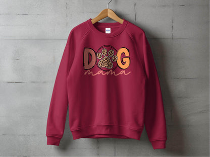 Dog Mama Paw With Leopard Print For Animal Lovers Sweater - Design & Vybe