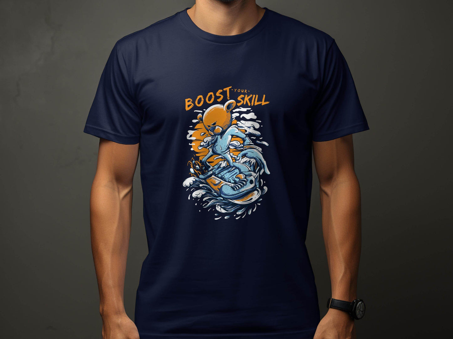 Boost Your Skill Cartoon Bear Design T-Shirt - Design & Vybe