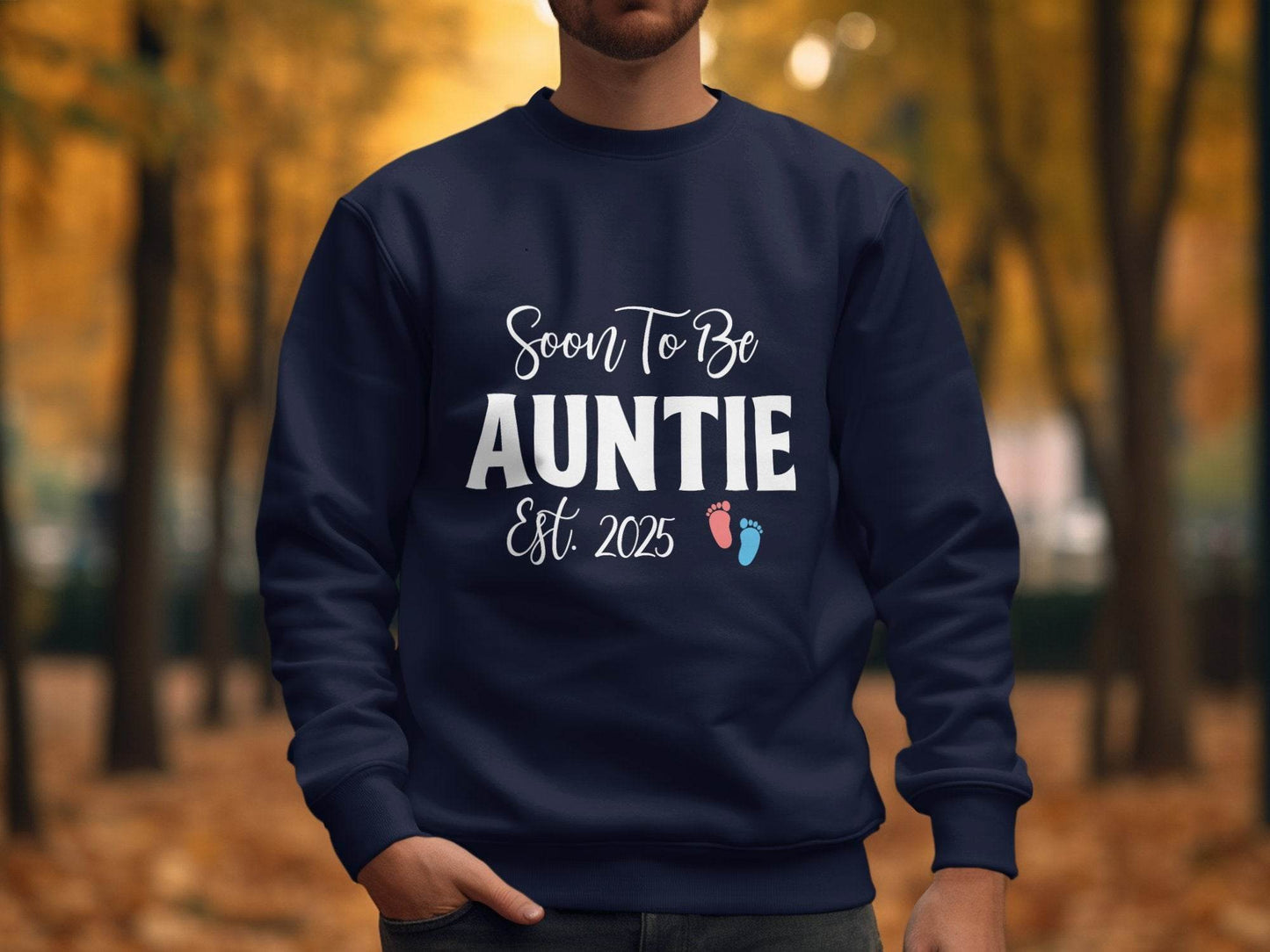 Soon To Be Auntie Est 2025 Design New Auntie Sweater - Design & Vybe