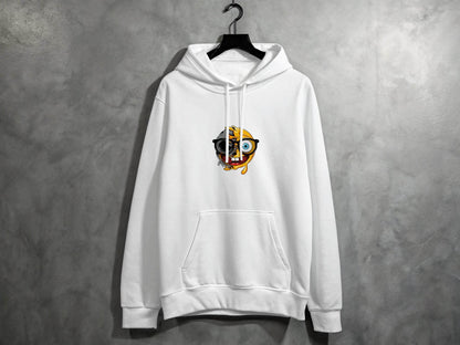 Quirky Smiley Face with Glasses Graphic Hoodie - Design & Vybe