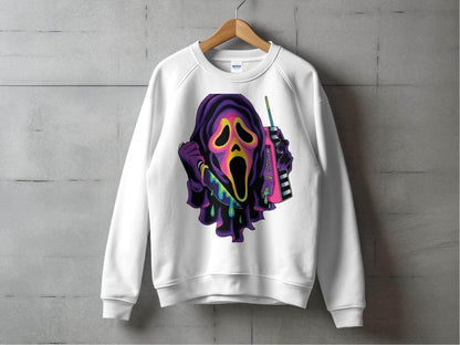 Colorful Horror Scream Mask Design Sweater - Design & Vybe