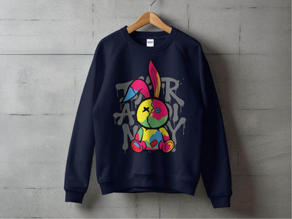 Colorful Bunny Graphic Design Novelty Sweater - Design & Vybe