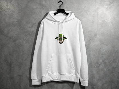 Green Bearded Man With Weed Hat Cartoon Design Hoodie - Design & Vybe