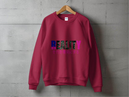Reality Monster Japanese Phrase Graphic Design Sweater - Design & Vybe