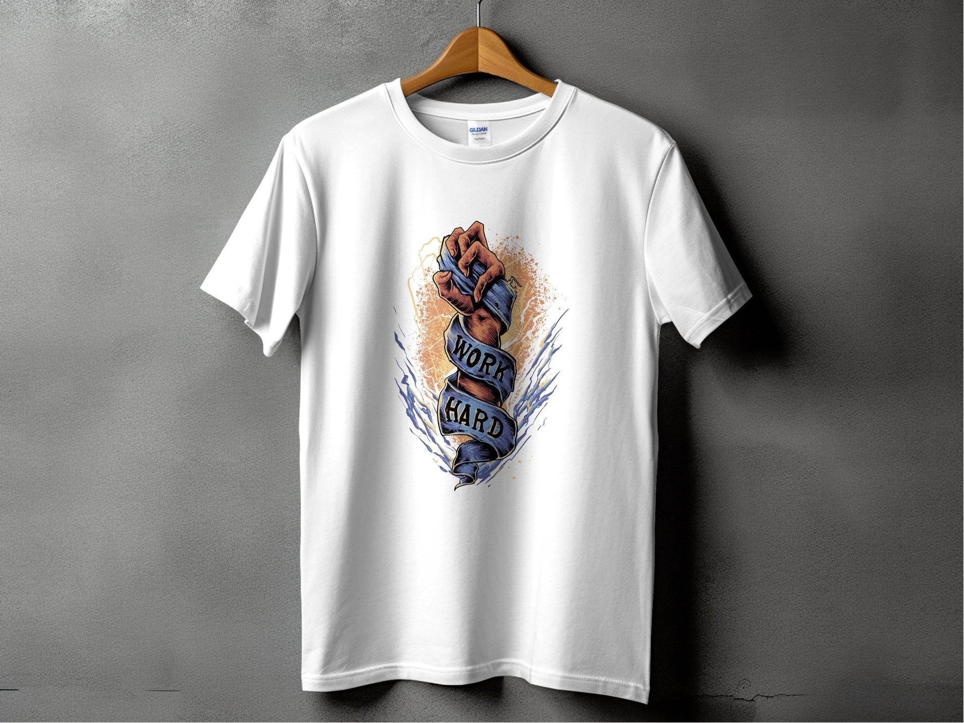Motivational Work Hard Graphic Printed T-Shirt - Design & Vybe