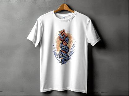 Motivational Work Hard Graphic Printed T-Shirt - Design & Vybe