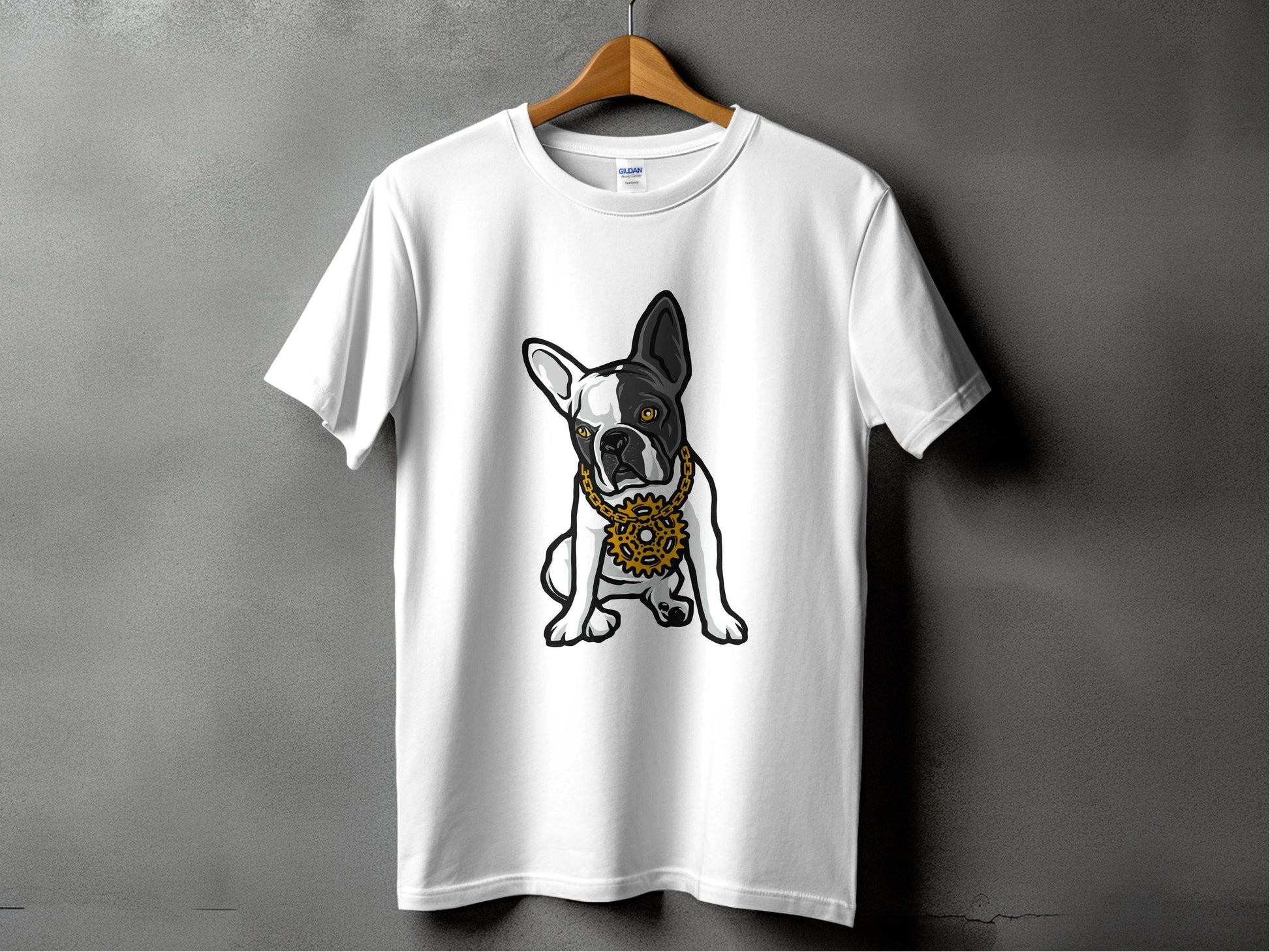 Cool French Bulldog with Bling Design T-Shirt - Design & Vybe