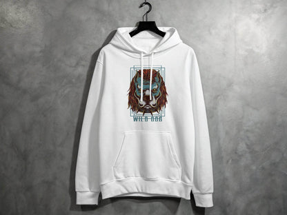 Ferocious Wild Dog Hair Rock Chok Spine Graphic Design Hoodie - Design & Vybe
