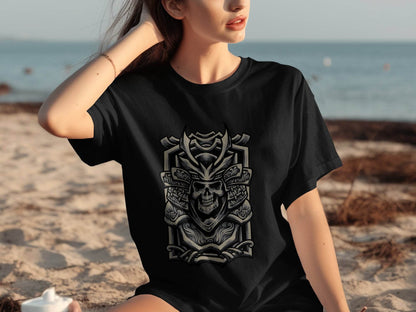 Samurai Warrior Skull Art Design T-Shirt - Design & Vybe