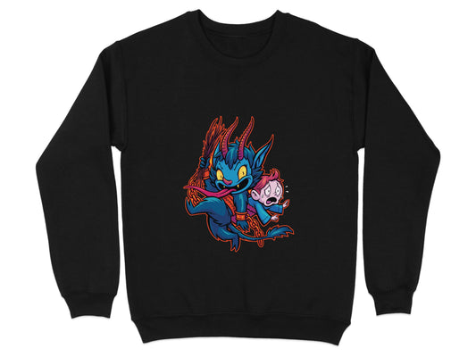 Colorful Demon with Guitar Artwork Sweatshirt product