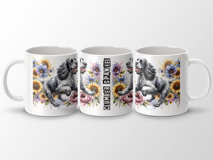 Clumber Spaniel Dog Floral Design Ceramic Mug product