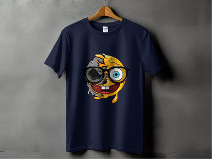 Quirky Smiley Face with Glasses Graphic T-Shirt - Design & Vybe
