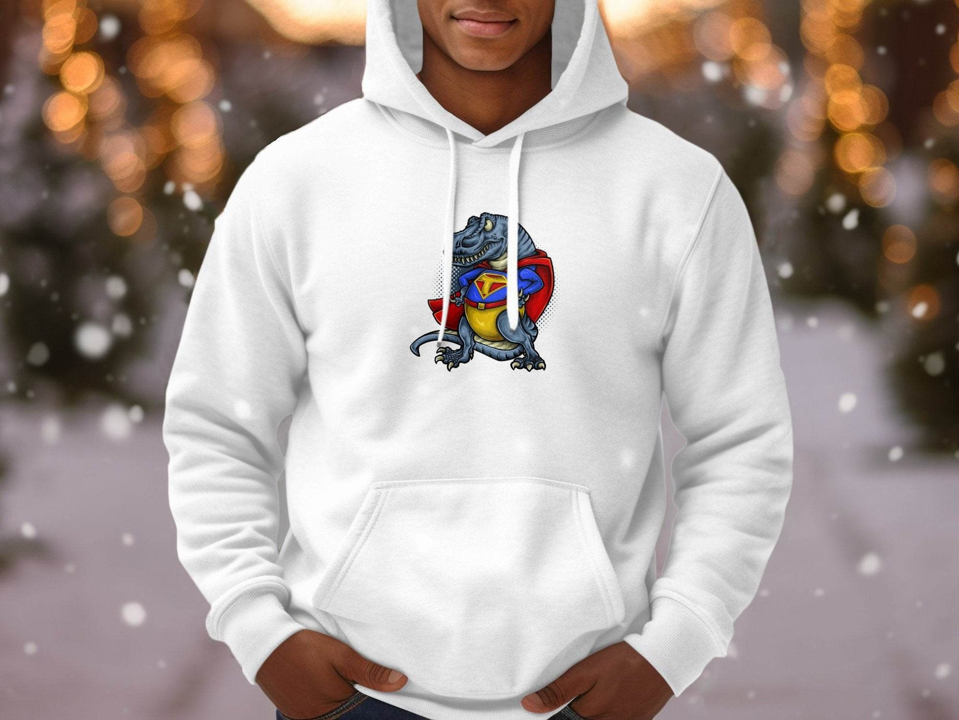 Superhero Dinosaur with Dynamic Design Sweater - Design & Vybe
