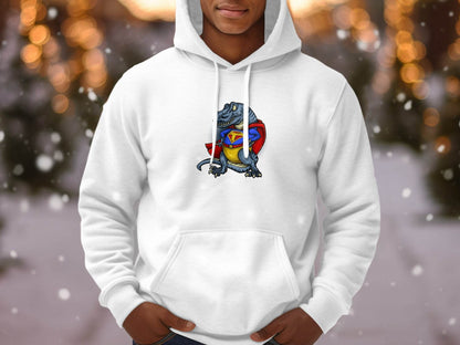Superhero Dinosaur with Dynamic Design Sweater - Design & Vybe