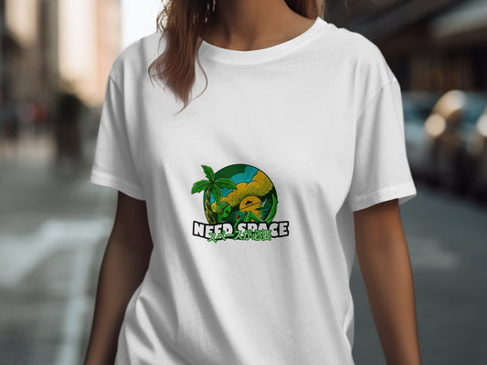 Need Space Dino Relaxing Graphic Tee product