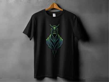 Gothic Hooded Skull Artwork Graphic T-Shirt - Design & Vybe