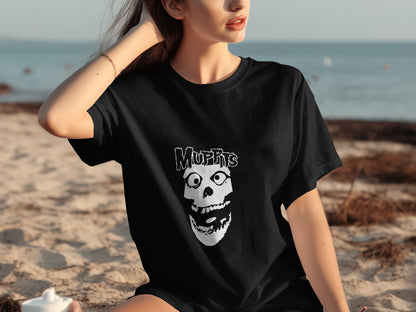 Iconic Misfits Skull Design Black T Shirt product type
