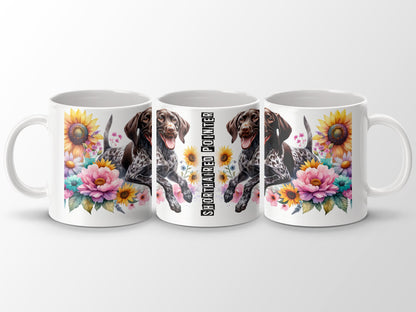Shorthaired Pointer Floral Design Coffee Mug product type