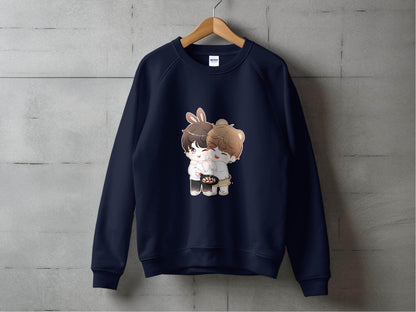 Cute Bunny Bear Cartoons Cooking Together Hoodie - Design & Vybe