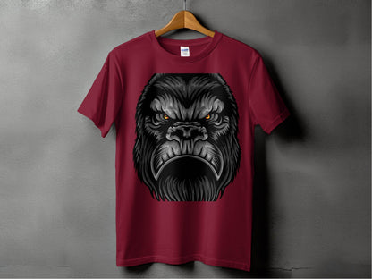 Fierce Beast Design Angry Gorilla Face T-Shirt - Design & Vybe