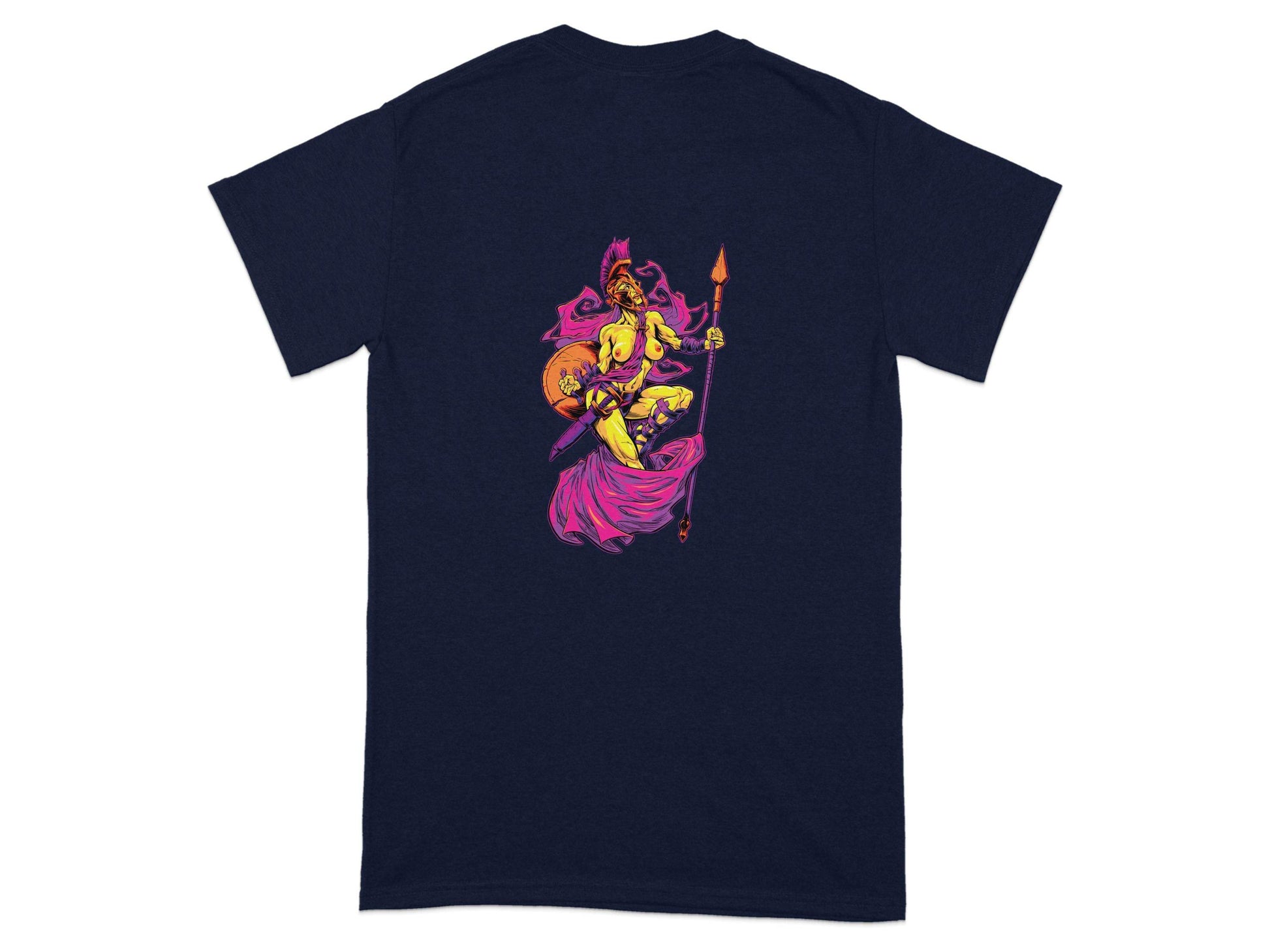 Striking Female Warrior with Spear Graphic Art T-Shirt - Design & Vybe