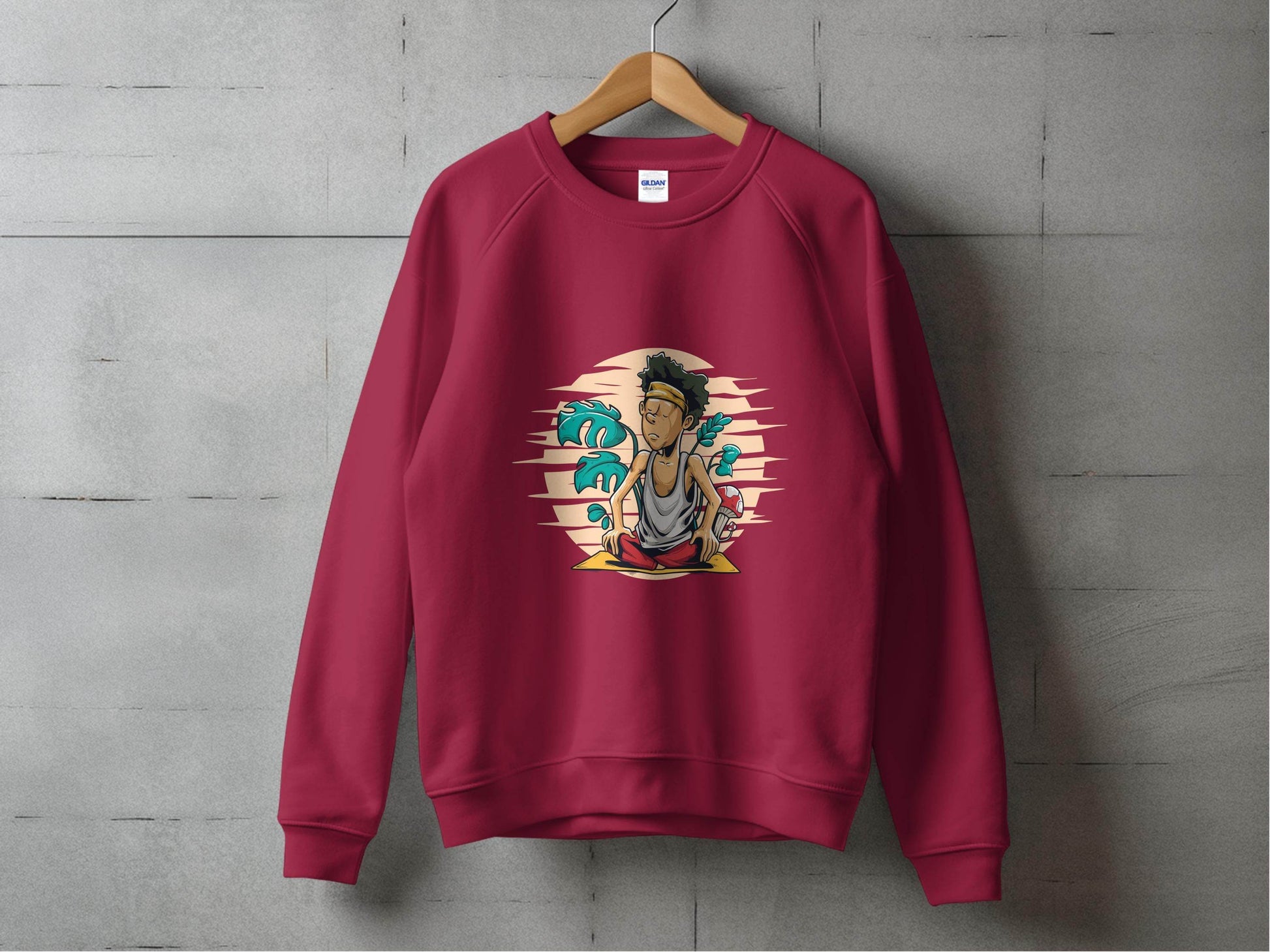 Yoga Enthusiast Graphic Printed Casual Sweater - Design & Vybe