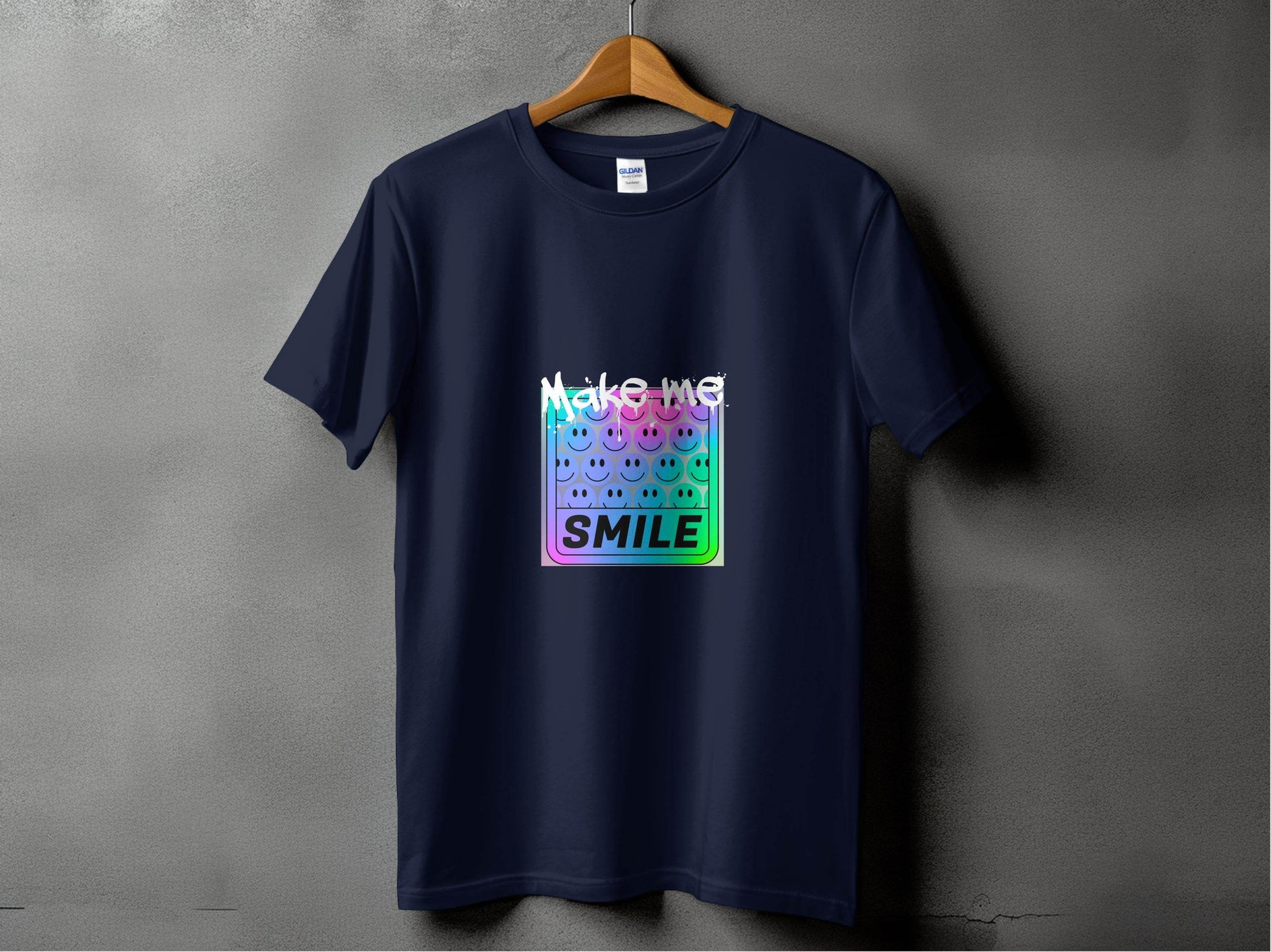 Make Me Smile Rainbow Gradient Design Graphic T-Shirt - Design & Vybe