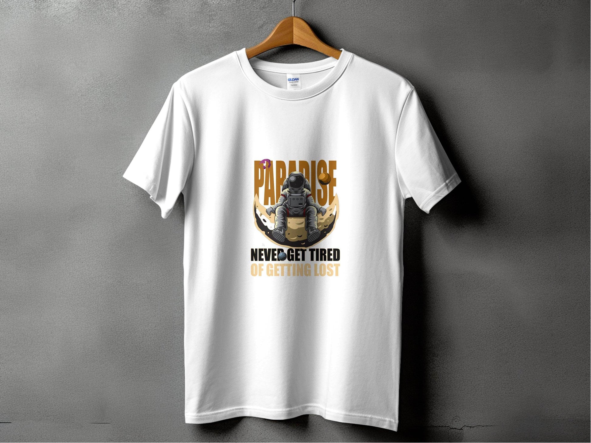 Paradise Never Get Tired Of Getting Lost Astronaut Graphic T-Shirt - Design & Vybe