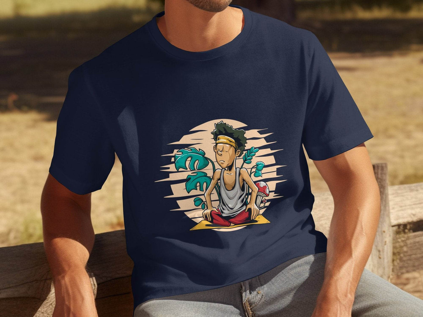 Yoga Enthusiast Graphic Printed Casual T-Shirt - Design & Vybe