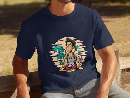 Yoga Enthusiast Graphic Printed Casual T-Shirt - Design & Vybe