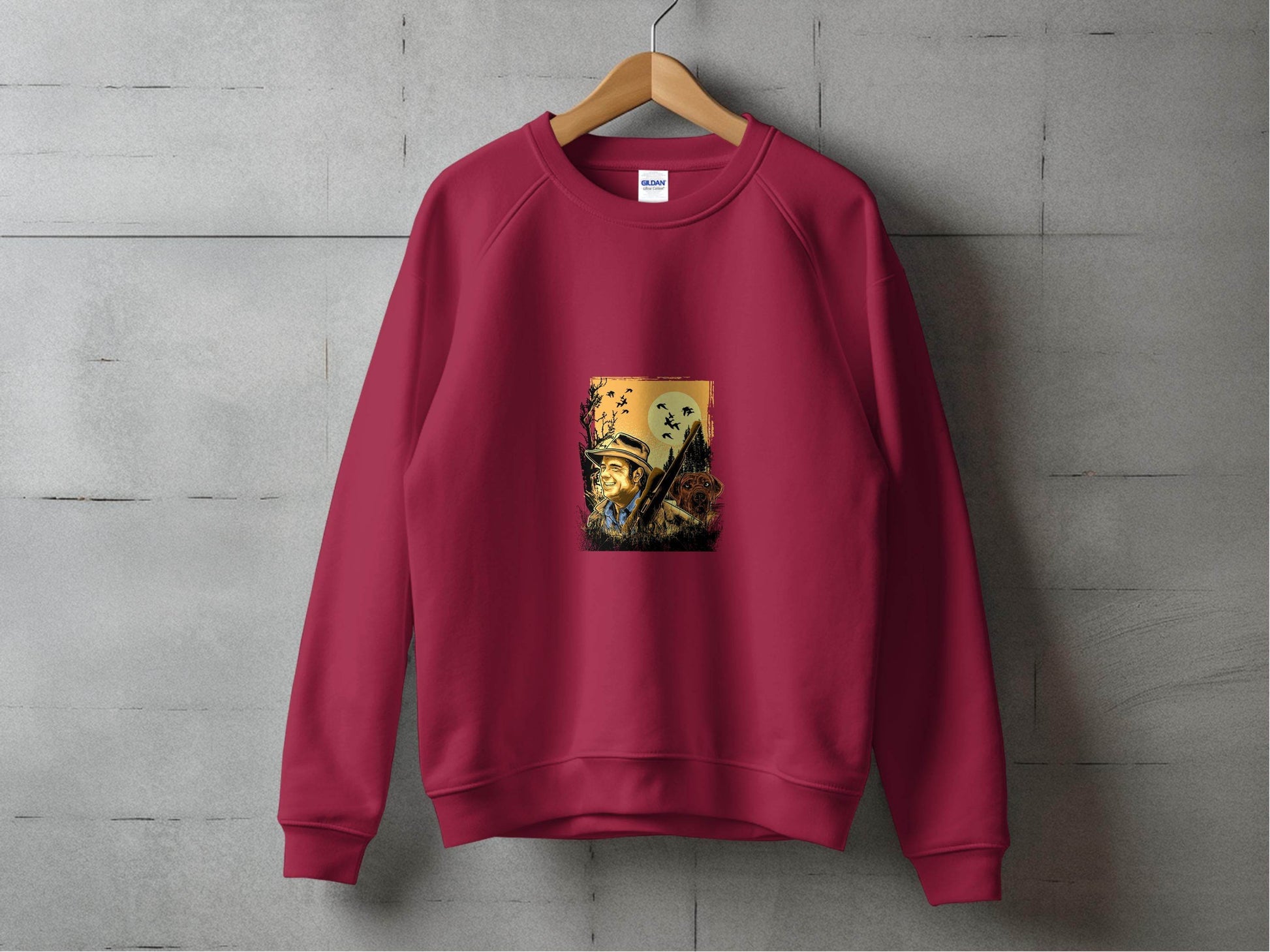 Hunter in the Wild with Loyal Dog Graphic Sweater - Design & Vybe