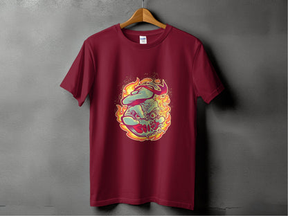 Burning Undead Creature in Flames Graphic Design T-Shirt - Design & Vybe