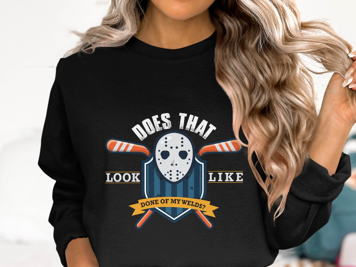 Iconic Mask Hockey Theme Look Alike Graphic Sweater - Design & Vybe