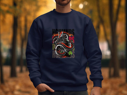 Dragon Motorcycle Helmet Artistic Illustration Graphic Sweater - Design & Vybe
