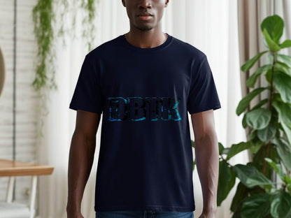Blue Floral DBCK Letters Artistic Design T-Shirt - Design & Vybe