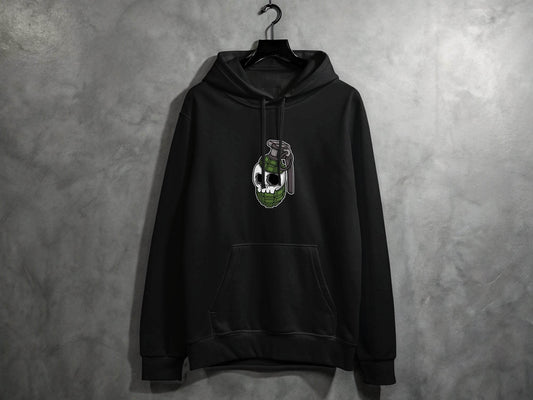 Skull Grenade Graphic Design Funny Unique Style Hoodie - Design & Vybe