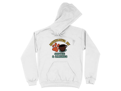 Motivated By Coffee Canines Graphic Art Novelty Hoodie - Design & Vybe