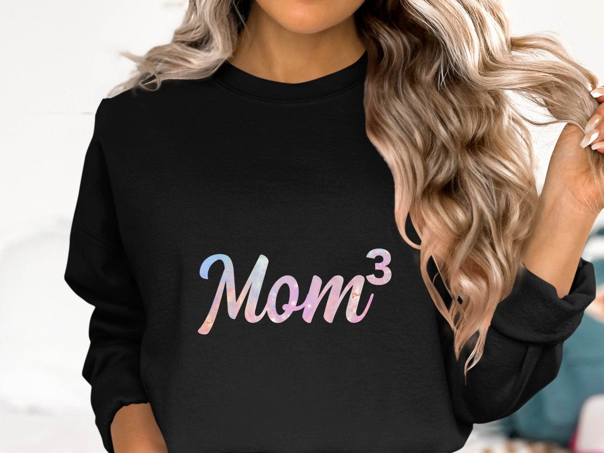 Mom Cubed Galaxy Design For Mothers Mothers Day Sweater - Design & Vybe